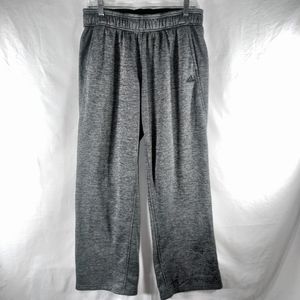 Adidas Climawarm Sweatpants Mens Sz L Dark Heathered Gray Straight Leg Pockets